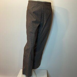 TALBOTS Petites Women's Brown Double Pinstripe Lined Pant - Size 8P - NWT $118